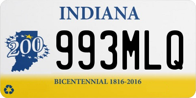 IN license plate 993MLQ