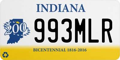 IN license plate 993MLR