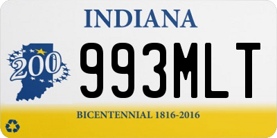 IN license plate 993MLT