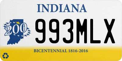 IN license plate 993MLX