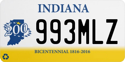 IN license plate 993MLZ