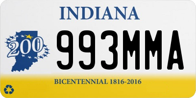 IN license plate 993MMA