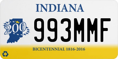 IN license plate 993MMF