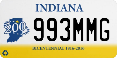 IN license plate 993MMG