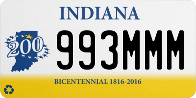 IN license plate 993MMM