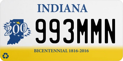 IN license plate 993MMN