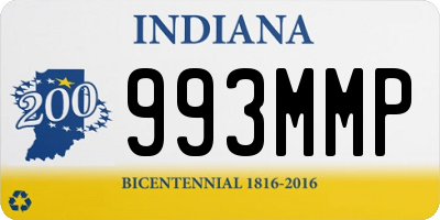 IN license plate 993MMP