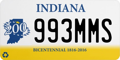 IN license plate 993MMS