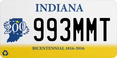 IN license plate 993MMT