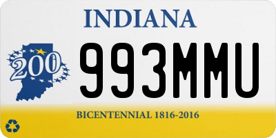 IN license plate 993MMU