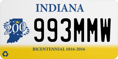 IN license plate 993MMW