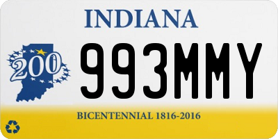 IN license plate 993MMY