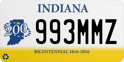 IN license plate 993MMZ