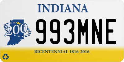 IN license plate 993MNE