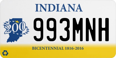 IN license plate 993MNH