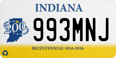 IN license plate 993MNJ