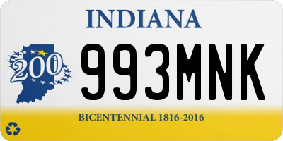 IN license plate 993MNK