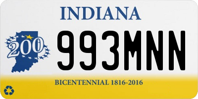 IN license plate 993MNN