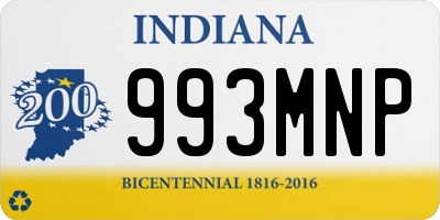 IN license plate 993MNP