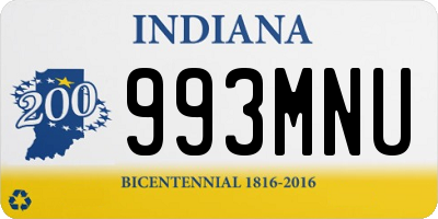 IN license plate 993MNU