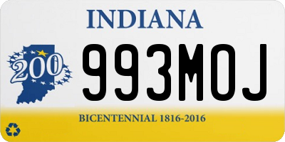 IN license plate 993MOJ