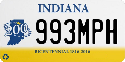 IN license plate 993MPH