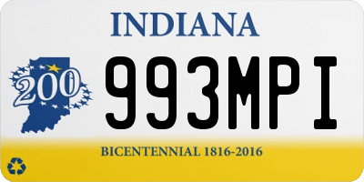 IN license plate 993MPI