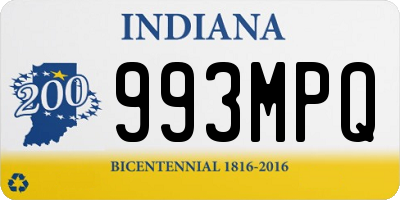 IN license plate 993MPQ