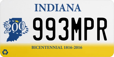 IN license plate 993MPR