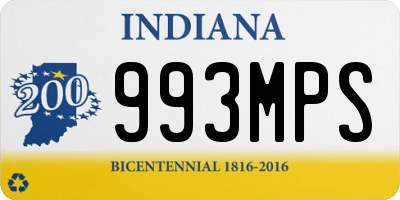 IN license plate 993MPS