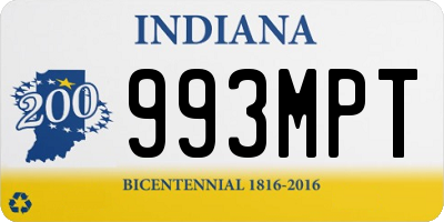 IN license plate 993MPT