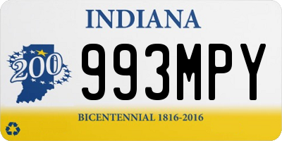 IN license plate 993MPY