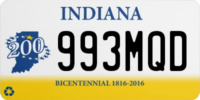 IN license plate 993MQD