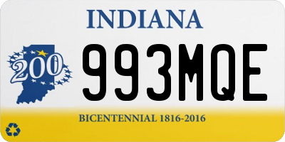 IN license plate 993MQE