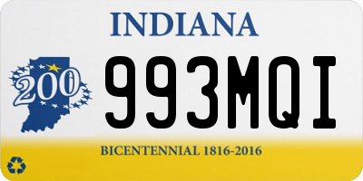 IN license plate 993MQI