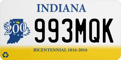 IN license plate 993MQK