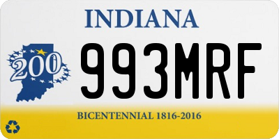 IN license plate 993MRF
