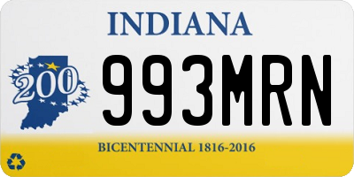 IN license plate 993MRN