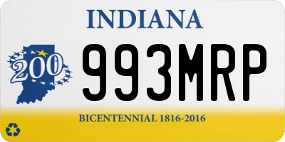 IN license plate 993MRP