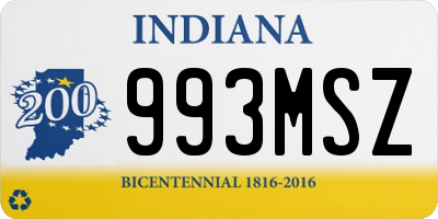 IN license plate 993MSZ