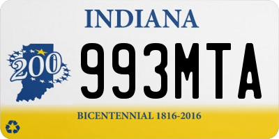 IN license plate 993MTA