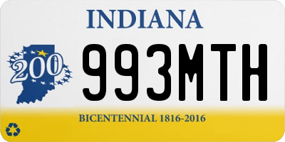 IN license plate 993MTH