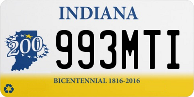 IN license plate 993MTI