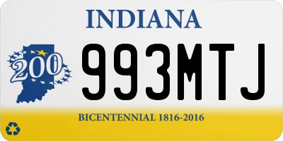 IN license plate 993MTJ