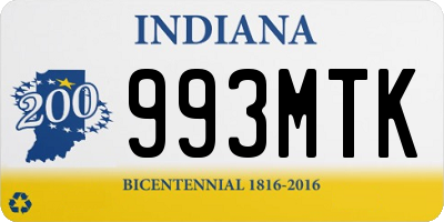 IN license plate 993MTK