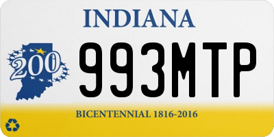 IN license plate 993MTP