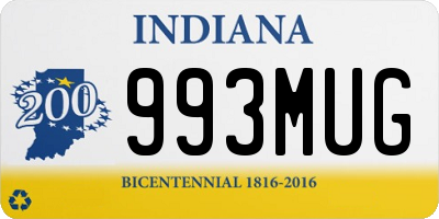 IN license plate 993MUG