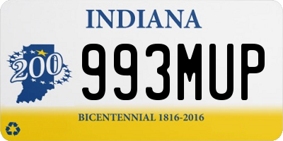 IN license plate 993MUP