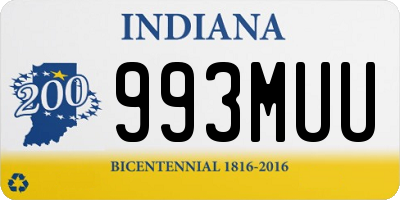 IN license plate 993MUU