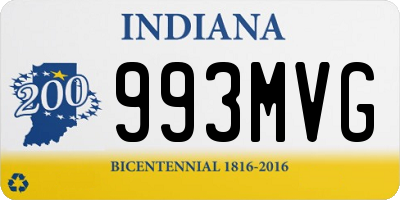 IN license plate 993MVG